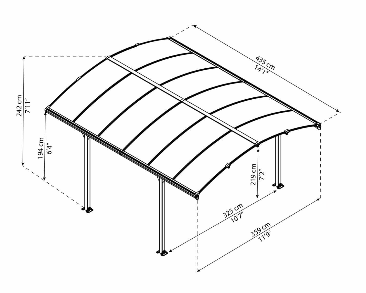 CARPORT ARCADIA 4300