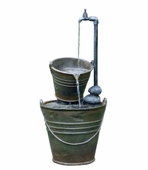 2 Tin Buckets with Tap