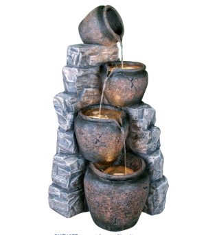 4 Pots on Blue Slate
