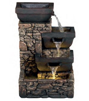Solar Bowls on Stone Wall