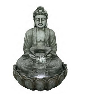 Grey/Black Sitting Buddha